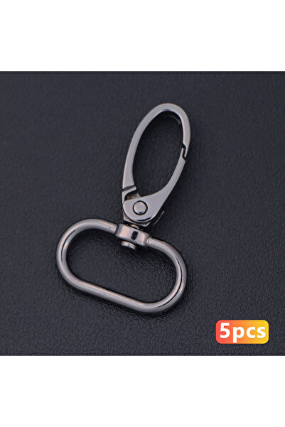 Choice3 5 قطع - 25 مم، لون معدني داكن، 5 قطع، حقيبة دوار على شكل مخلب الكركند...