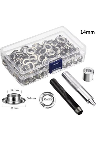 Choice3 مجموعة حلقات معدنية 100 قطعة، مقاس 6/10/12/14 مم، مع 3 أدوات ختم الحل...