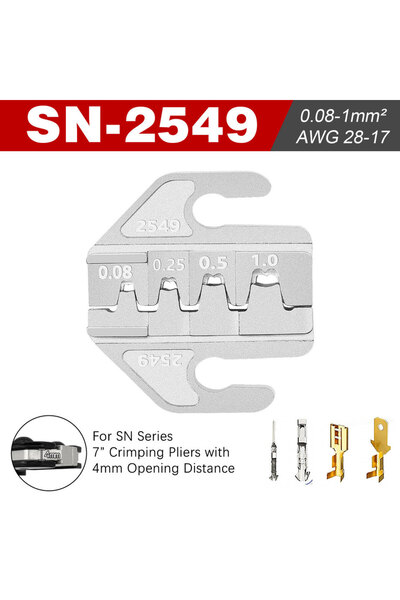 Choice3 كماشة تجعيد SN-2549، مجموعة فكوك تجعيد، فكوك شق 4 مم، SN-48B/58B/02C/...