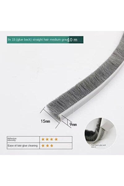 Choice7 شريط عازل للصوت والغبار مقاوم للرياح، بطول 10 أمتار، مقاس 9×15، باللو...