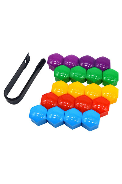 Choice11 17mm 20pcs Mixed Color 17mm/19mm/21mm 20Pcs Car Wheel Nut Caps Prote...