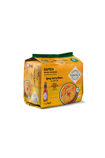 Tabasco ® نودلز رامين سريعة التحضير بنكهة الكاري الحارة ٥ × ٣٧٥ غرام