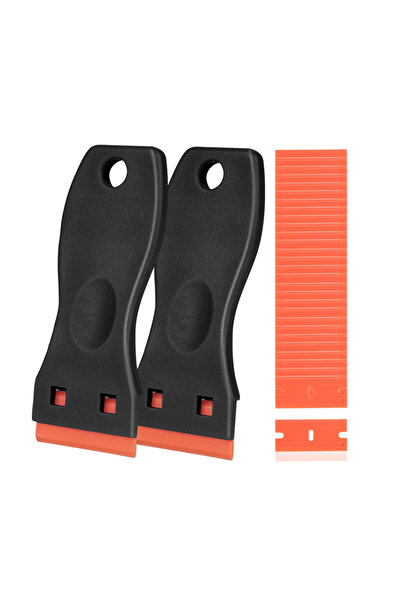 Choice8 قطعتان سوداوان و30 قطعة من مكشطة بلاستيكية متعددة الوظائف لتنظيف الزج...