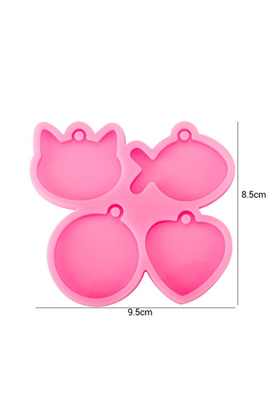 Choice40 6 قوالب سيليكون على شكل قلب لصنع سلسلة مفاتيح، وقوالب راتنجية على شك...