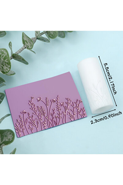 Choice3 Brushed Roller 1 Five Different Wildflower Pattern Designs Polymer Cl...