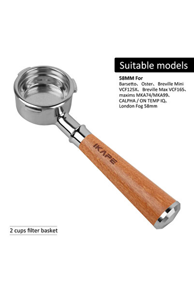 Choice9 58MM Barsetto IKAPE Bottomless Portafilter for Delonghi/Barsetto/Beri...