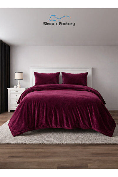 Sleep x Factory 3-Piece Velvet Comforter Set 200x240 cm – Soft Luxury Bed Set...