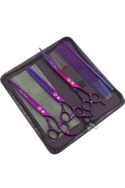 Choice19 مقص Z3005A Zi PYSC للعناية بالكلاب، بتصميم تنين أرجواني، مصنوع من ال...