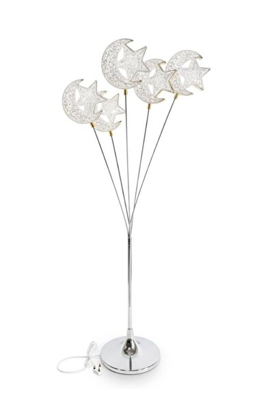 Generica Silver LED Metal Tree Shaped Floor Lamp with Moon for Wedding Photog...