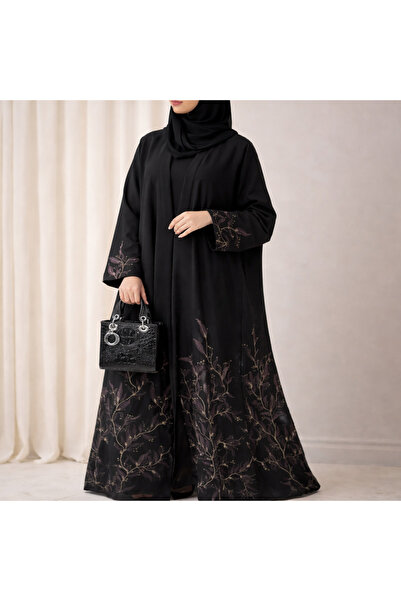 abya Elegant abaya with bronze hand-stitching