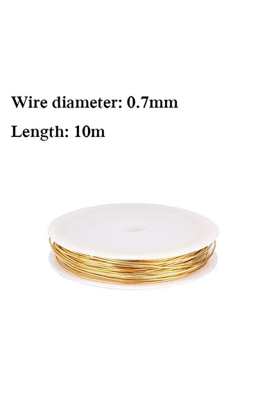 Choice5 لفة واحدة من سلك نحاسي للحرف اليدوية، 0.7 مم، 10 أمتار، 1-100 متر، 0....
