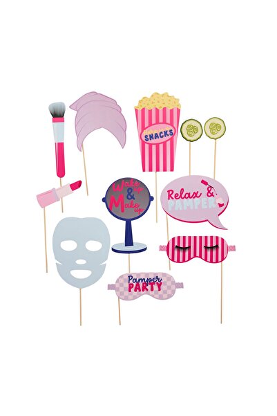 Hootyballoo Pamper Party Photo Props 11Ct
