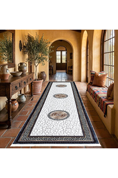 OEM Anti-slip hallway rail, 80x300 cm, medallion and Greek border pattern