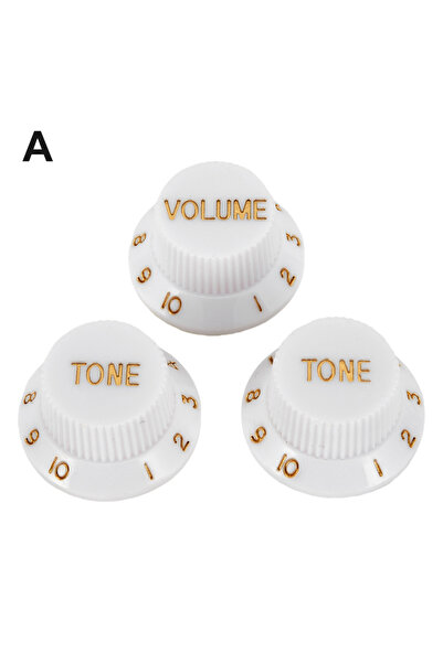 Choice A 3Pcs/set Guitars Strat Knob 1-Volume 2-Tone Control Knobs For ST SQ ...