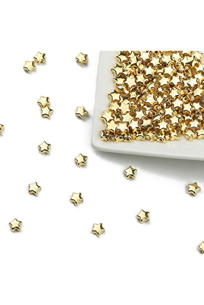 Choice56 100pcs Star 6mm KC 100-400pcs Gold Color Beads 4mm 6mm CCB Cube crow...