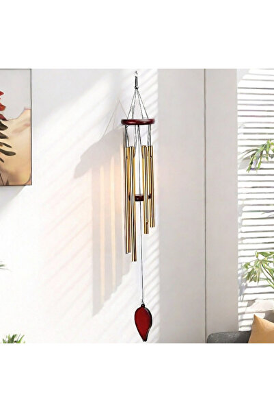 choice2 جرس رياح أوسيوس مطلي بورق الذهب، 6 أجراس معلقة، يُستخدم لتزيين المنزل...