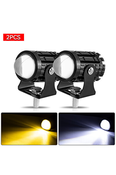 Choice4 مصباحان LED أصفران صغيران للقيادة للدراجات النارية، 12 فولت، ثنائي ال...