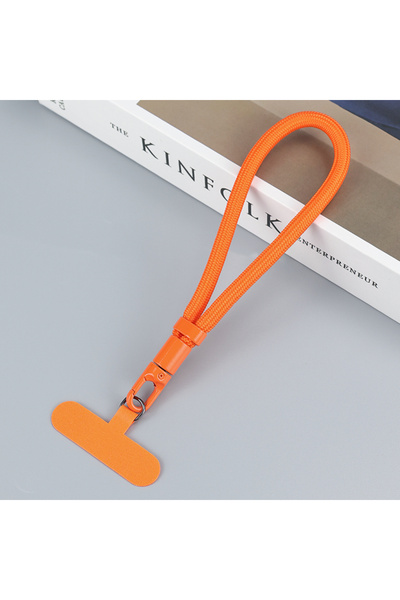 Choice7 حبل تعليق هاتف محمول برتقالي اللون قابل للتعديل، مزود بحزام معصم قصير...