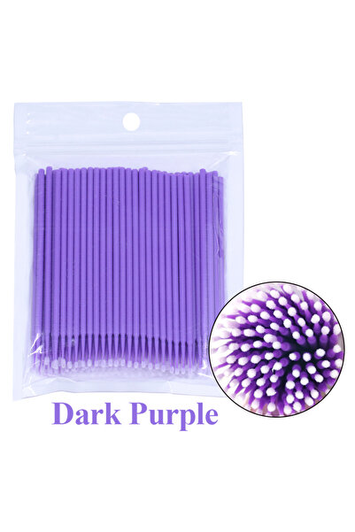 Choice9 dark purple 100Pcs Eyelash Cleaning Brush Lash Extension Micro Cotton...