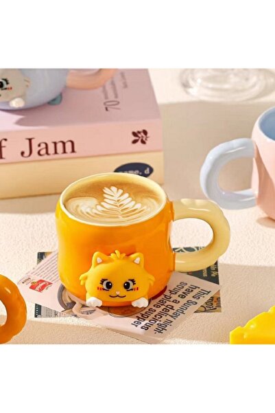 Livava Ceramic Mug with Kitten Design, Stylish Design, Gift Boxed, Coffee & T...