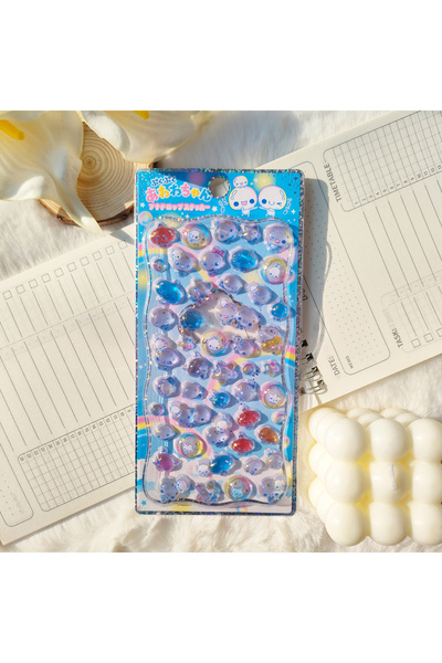 Choice3 ملصق واحد ثلاثي الأبعاد لامع على شكل حيوان كرتوني: ديكور دفتر يوميات ...