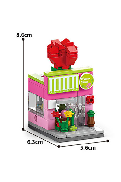 Choice4 8974-3 16 نمط عرض شارع مصغر مقهى بيانو قاعة ألعاب فاكهة مكتبة مبنى كت...