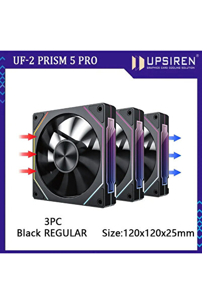 Choice8 A-RGB Other BLACK REGULAR 3PCS UPSIREN UF-2 PRISM 5 PRO Computer Chas...