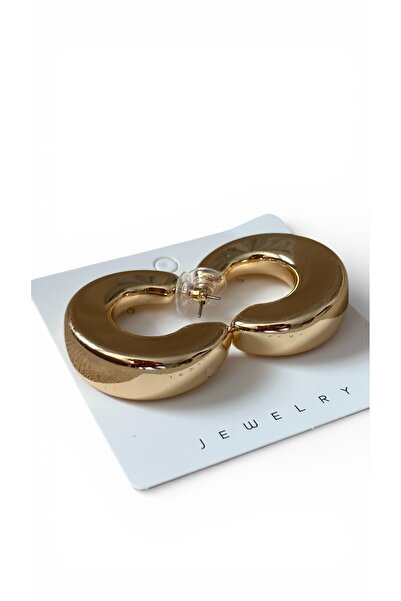 By Saadet Özkanlı Women's gold hoop earrings