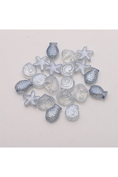 Choice4 مجموعة QLH من 20 قطعة من الخرز الزجاجي الكريستالي بأشكال متنوعة (نجم ...