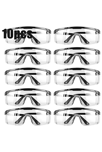 choice2 نظارات عمل واقية من الرذاذ، سوداء، 10 قطع (3/10 قطع)، لحماية العين، ن...