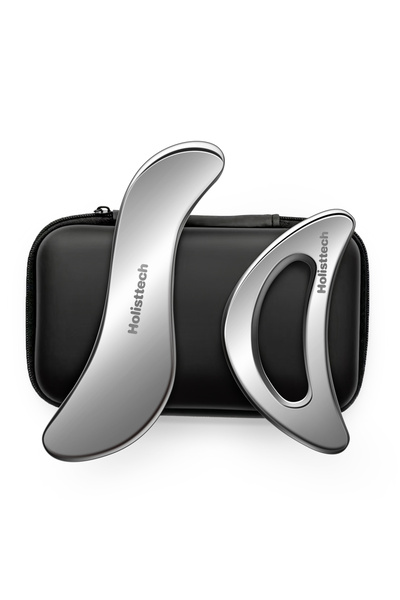 Choice1 قطعتان من أدوات تدليك غوا شا المصنوعة من الفولاذ المقاوم للصدأ من SD ...