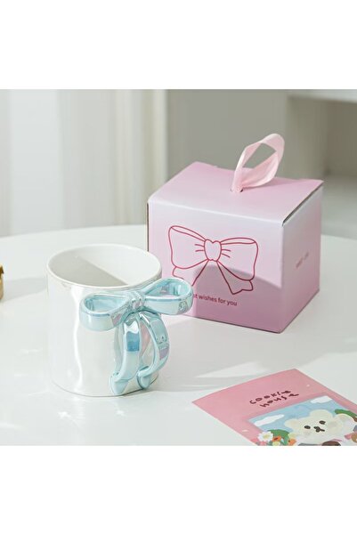 Livava Ceramic Mug with Bow Design, Stylish Design, Gift Boxed, Coffee & Tea Cup