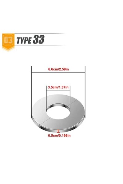 Choice غطاء صنبور مزخرف ذاتي اللصق من الفولاذ المقاوم للصدأ، نوع 33، قطعة واح...