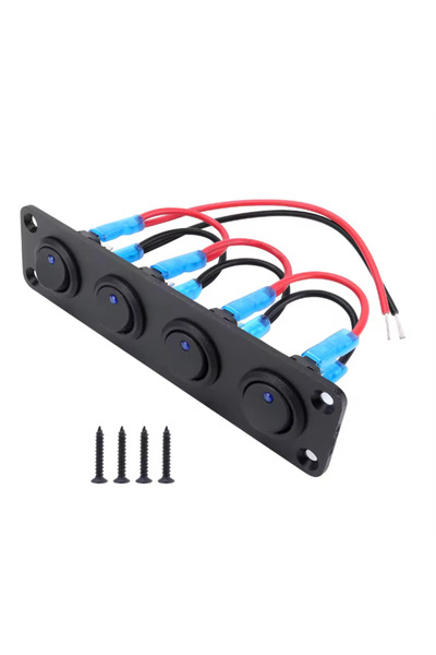 Choice3 لوحة مفاتيح عصا تحكم دائرية زرقاء CP-5260-04 بقدرة 20 أمبير، مزودة بم...