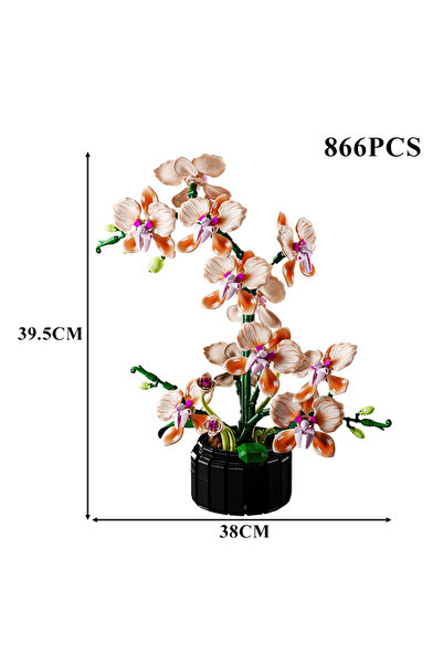 Choice 866 قطعة بدون صندوق، مجموعة بناء نباتات أوركيد سيمبيديوم إبداعية، زهور...