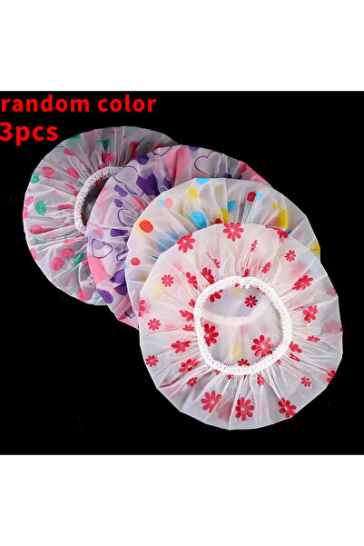 Choice1 3pcs C912I3pcs 1/3/5/10pcs Waterproof Shower Cap - Thickened, Oil Fum...