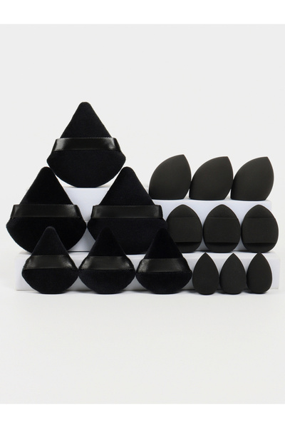 Choice11 مجموعة متعددة التأثيرات مكونة من 15 قطعة: 3 إسفنجات بودرة سائبة، 3 إ...