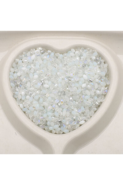 choice2 WHITE 200Pcs/Lot Rice Grains Small Faceted Crystal Beads 3x5mm Oval S...