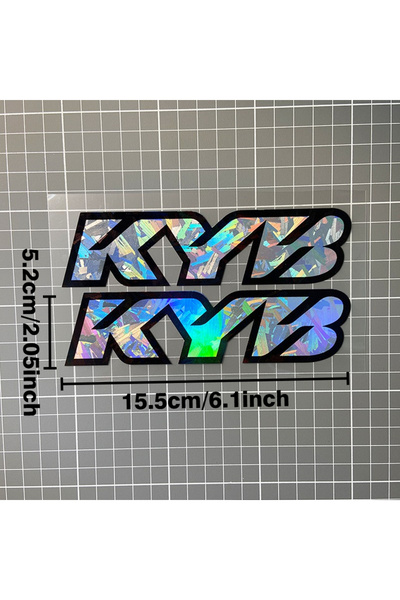 Choice3 15.5x5.2CM HT- I 2PCS KYB Motorcycle Shock Absorber Stickers Waterpro...