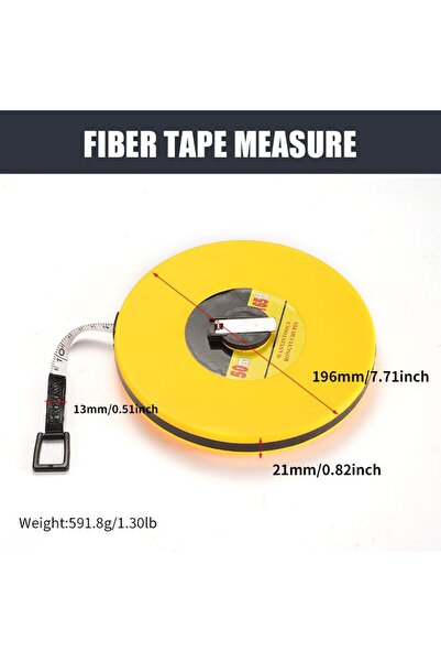 choice2 أداة قياس واحدة بطول 50 مترًا / مسطرة قياس بطول 20/30/50/100 متر، شري...