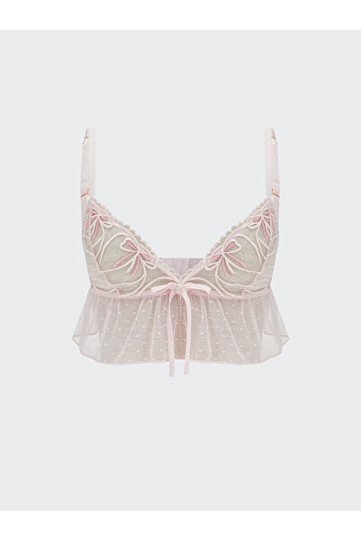 LC Waikiki GÜLİS GİYİM'DEN Pembe Balensiz Dolgusuz Dantelli Bralet