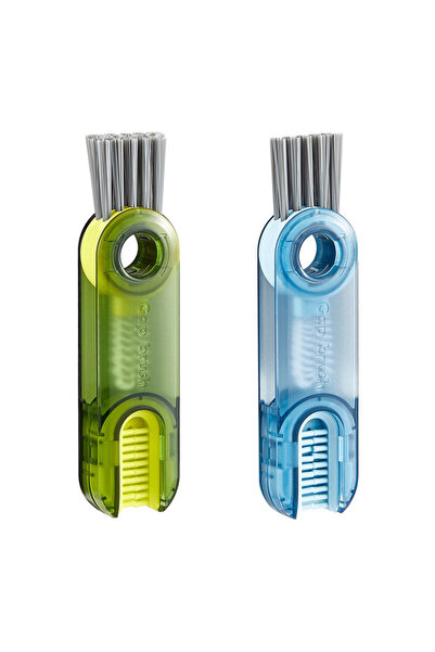 Choice4 Blue and Green 1 3-in-1 Cup Brush Multi-Functional U-Shape Cup Mouth ...