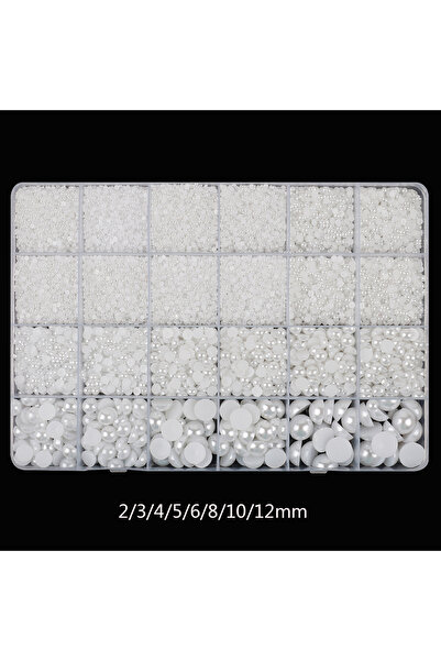 Choice3 11330pcs 1 Box Half Round Pearl Beads ABS Flatback Rhinestones For DI...
