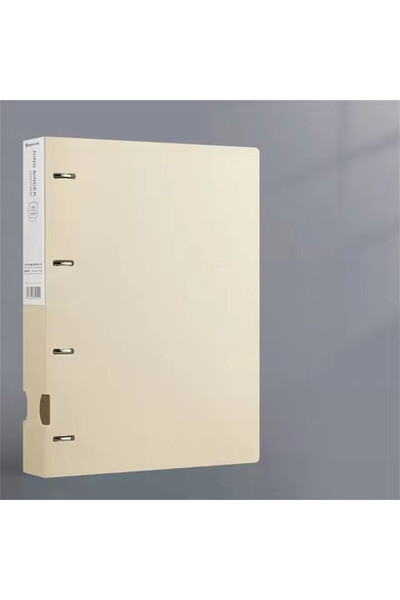 Choice4 Beige NEW Portable 4-Hole D-Type Folder A4 Plastic Storage Folder Loo...
