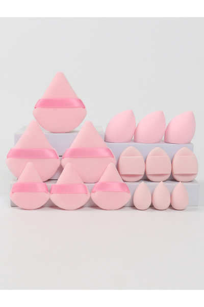 Choice12 مجموعة متعددة التأثيرات مكونة من 15 قطعة: 3 إسفنجات بودرة سائبة، 3 إ...