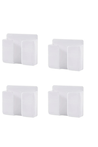 Choice6 4PCS White 1/2/4pcs Smartphone Stand Wall Mounted Storage Box Wall Mo...