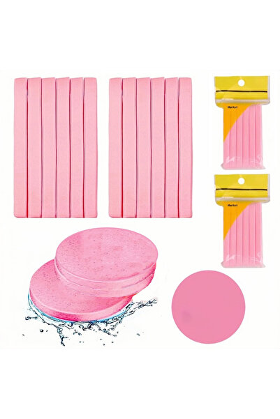 choice2 حقيبة وردية اللون تحتوي على 48 قطعة من إسفنج الوجه المضغوط، مناسبة لأ...