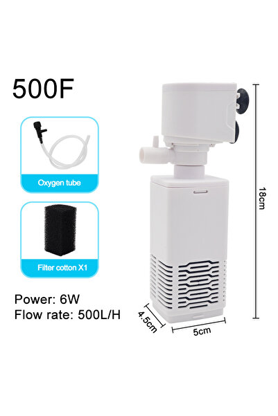 Choice3 مضخة فلتر حوض السمك 500 فهرنهايت، غاطسة، صامتة، مزودة بمروحة هواء وأك...