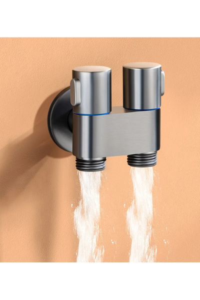 Choice1 مجموعة رشاش بيديه المرحاض ذات التحكم المزدوج باللون الفضي، رشاش مياه ...