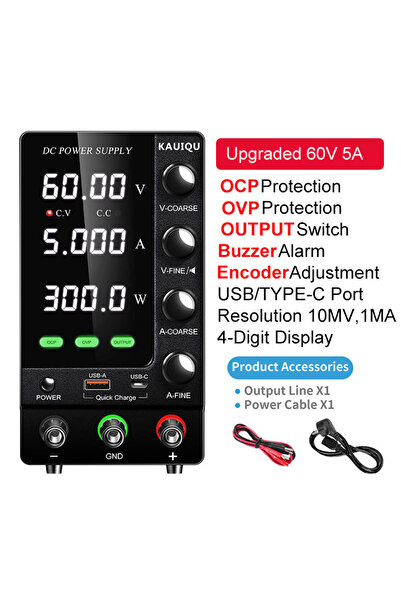 Choice5 220V EU Plug OCP OVP 60V5A KUAIQU Upgraded SPS-C3010 DC Power Supply ...